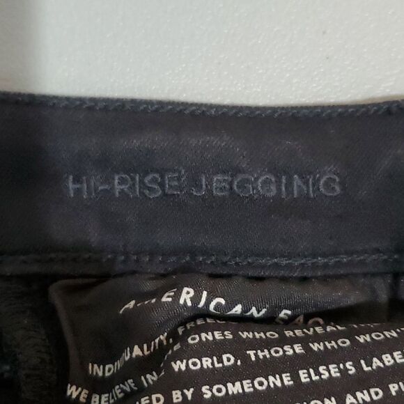 𝅺american Eagle black next level stretch 28x28 size 4 high rise jeggings - Picture 7 of 8
